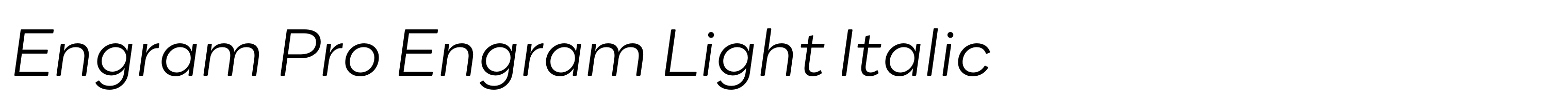 Engram Pro Engram Light Italic